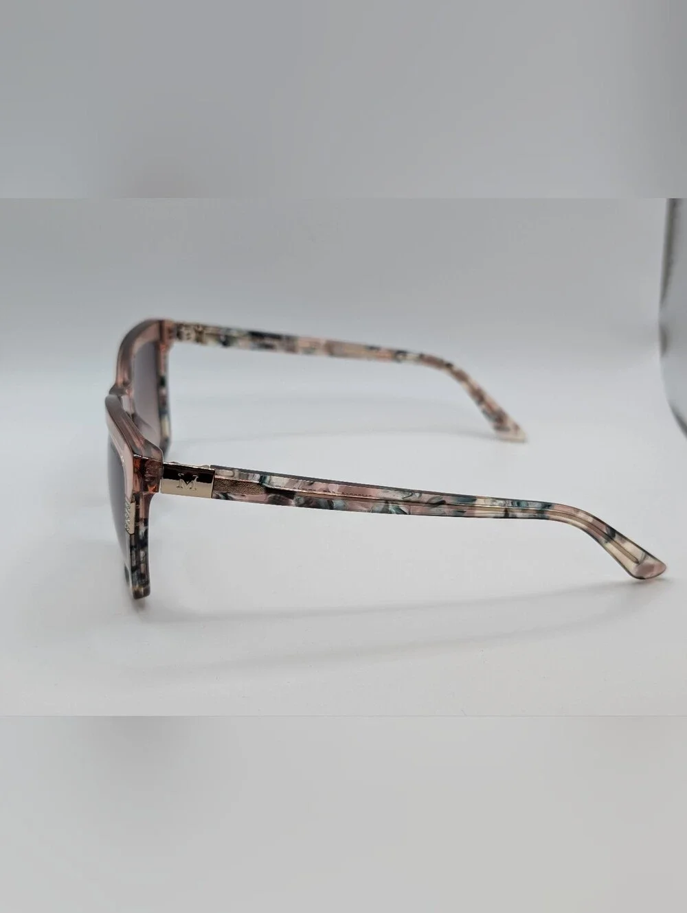 NIB Marciano by Guess Pink Tortoise Square Sunglasses w/ Velvet Case & Box